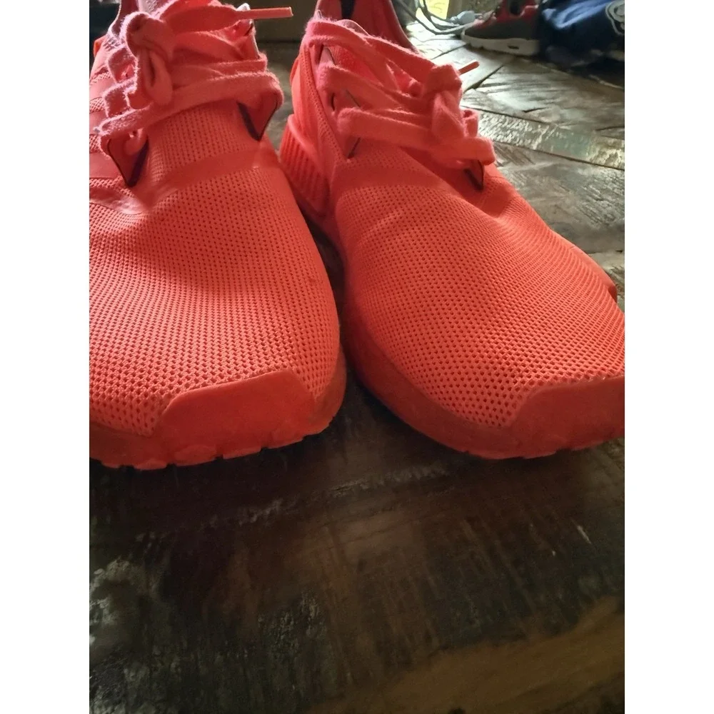 Men's Adidas NMD R1 Hot Orange Red Shoes Size 12.5